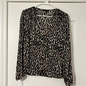 Leopard blouse size small